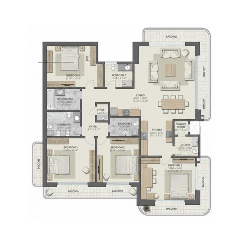 Sobha Sector 63A Floor Plan 3